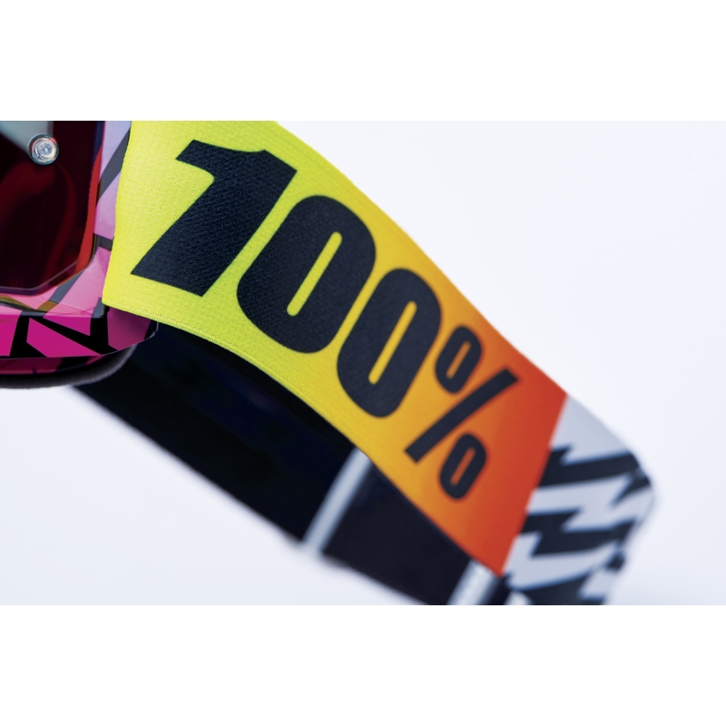 Očala za motokros 100% ACCURI 2 Special UTV/OTG - Omejena izdaja Ken Block Red s kromiranim pleksi steklom