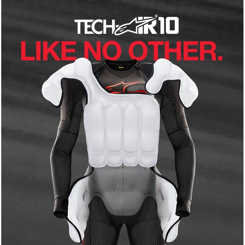 Sistem zračnih blazin Alpinestars TECH-AIR®10 črno-rdeče-siv