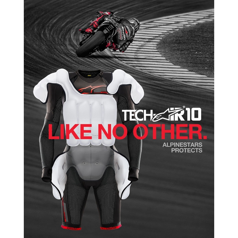 Sistem zračnih blazin Alpinestars TECH-AIR®10 črno-rdeče-siv