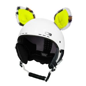 Ušesa za čelado Cat neon rumena