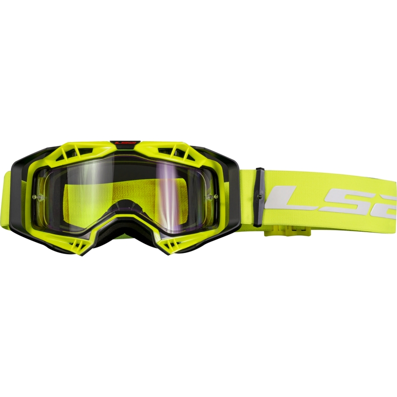 Motokros očala LS2 Aura Enduro črno-rumena prozorna pleksi stekla