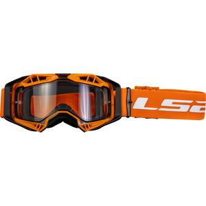 Motokros očala LS2 Aura Enduro črno-oranžna prozorna pleksi stekla