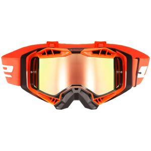 Motokros očala LS2 Aura PRO črno-oranžna iridijevo pleksi steklo