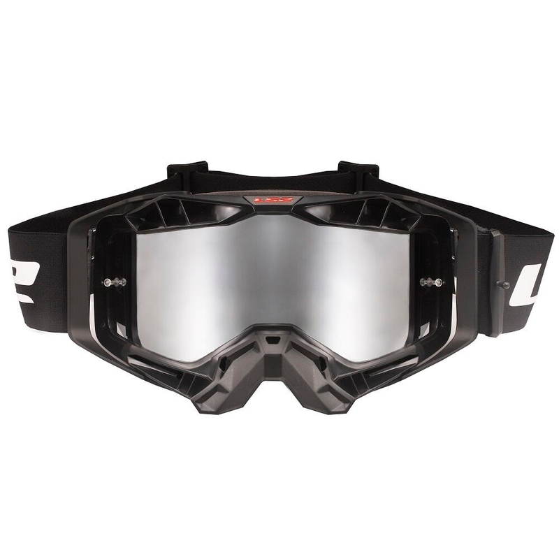 Motokros očala LS2 Aura PRO iz črnega iridijevega pleksi stekla