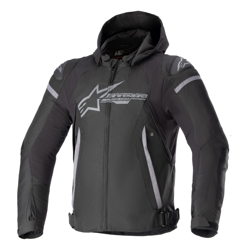 Vodoodporna motoristična jakna Alpinestars Zaca črno-temno siva
