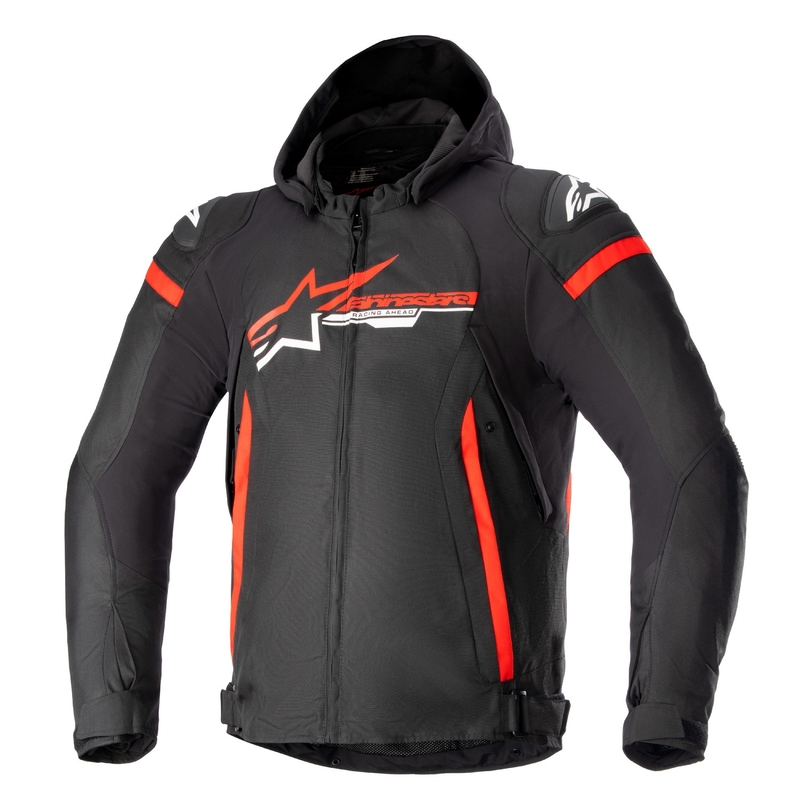Alpinestars Zaca Waterproof motoristična jakna črno-rdeče-bela