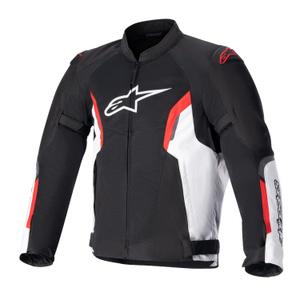 Motoristična jakna Alpinestars AST AIR TECH-AIR 5 kompatibilna črno-bela-fluo rdeča