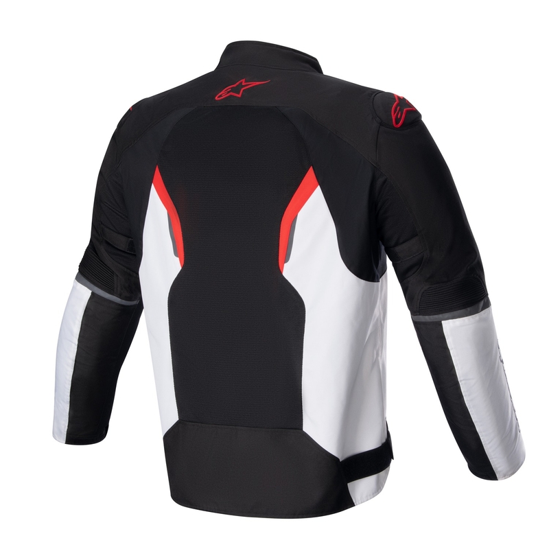 Motoristična jakna Alpinestars AST AIR TECH-AIR 5 kompatibilna črno-bela-fluo rdeča