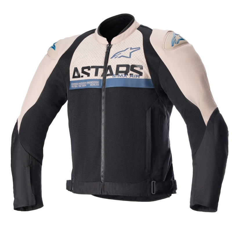 Motoristična jakna Alpinestars SMX Air svetlo rjavo-črno-modra