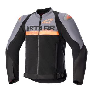 Motoristična jakna Alpinestars SMX Air temno siva-črna-fluo oranžna