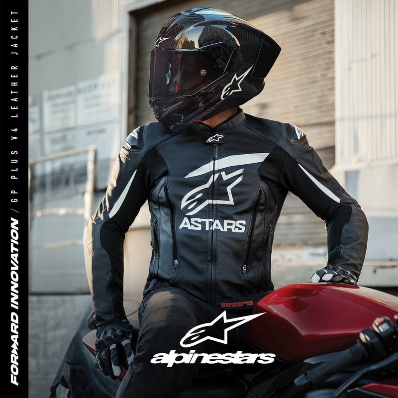 Alpinestars GP PLUS 4 motoristična jakna črno-bela