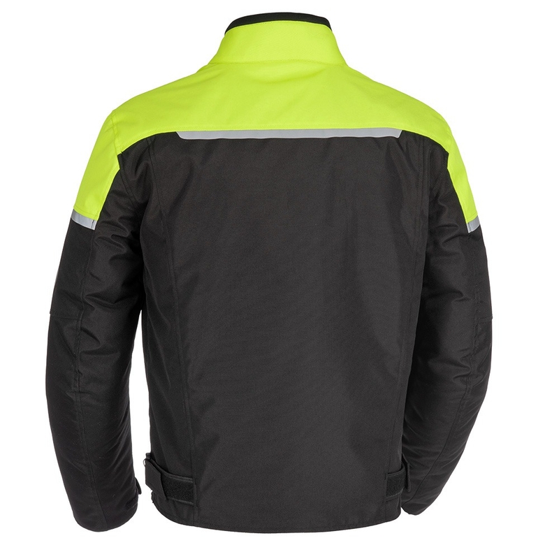 Motoristična jakna Oxford Spartan Short WP črno-fluo rumena