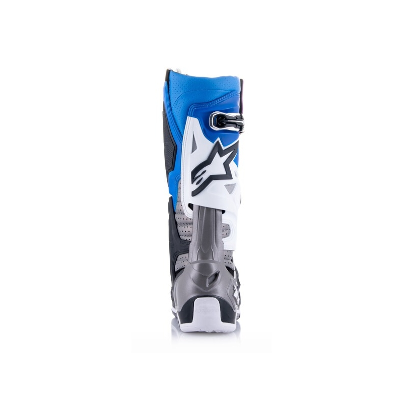 Motoristični škornji Alpinestars Tech 10 Supervented perforirani modro-vijolično-roza-belo-sivo-črno