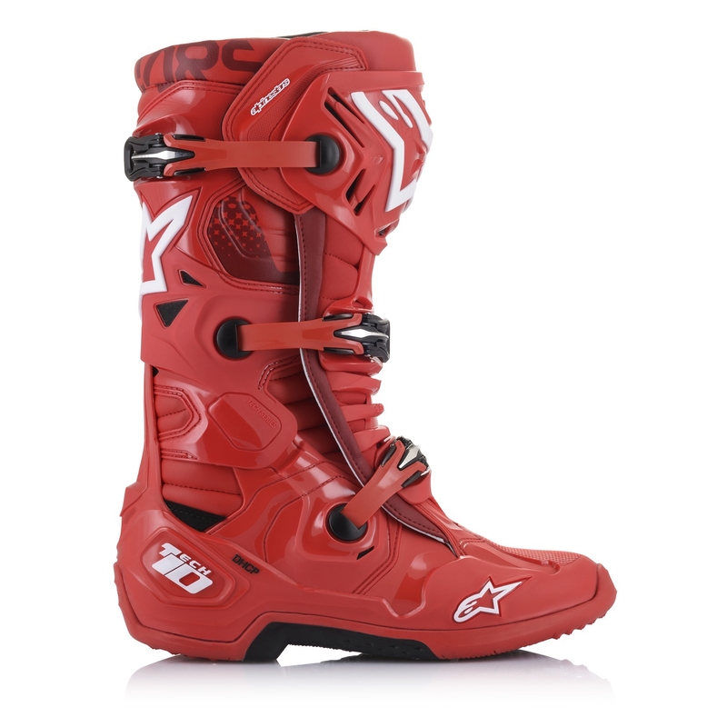 Rdeči motoristični škornji Alpinestars Tech 10