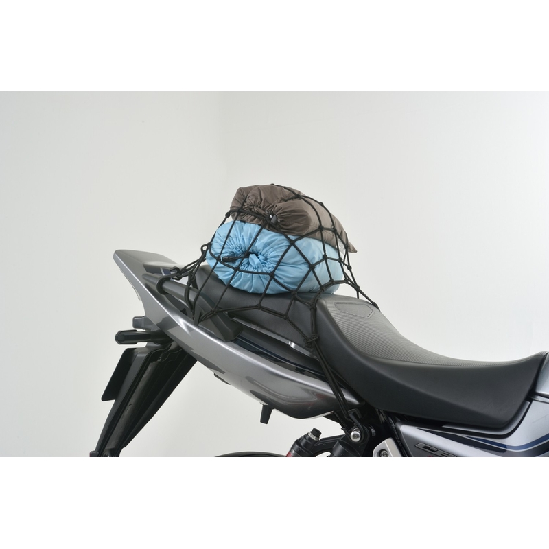 Fleksibilna motoristična mreža za prtljago s plastičnimi kavlji Daytona 30 x 30 cm črna