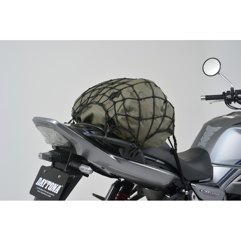 Fleksibilna motoristična mreža za prtljago s plastičnimi kavlji Daytona 40 x 40 cm črna