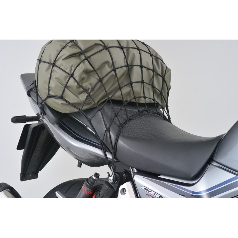 Fleksibilna motoristična mreža za prtljago s plastičnimi kavlji Daytona 40 x 40 cm črna