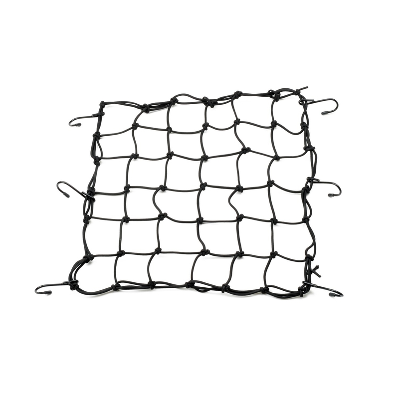 Fleksibilna motoristična mreža za prtljago s kovinskimi kavlji Daytona 40 x 40 cm črna