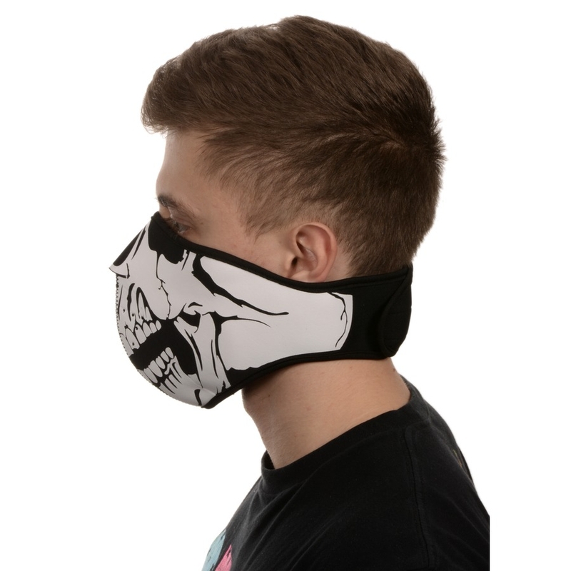 Obrazna maska Emerze Skull črno-bela