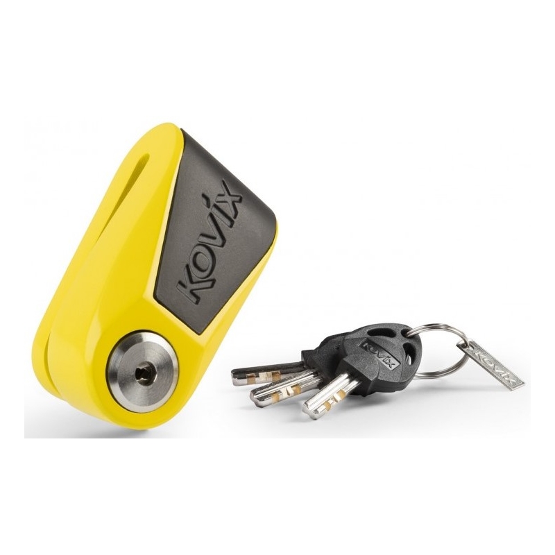Ključavnica kolutne zavore z alarmom KOVIX KNL15 rumeno-črna