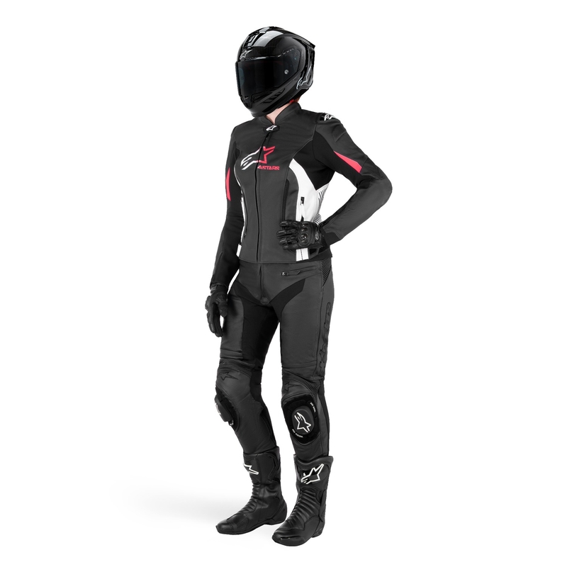 Ženska motoristična jakna Alpinestars GP PLUS 4 črno-belo-roza