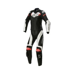 Alpinestars STELLA GP PLUS 2 ženska dvodelna usnjena motoristična obleka črno-belo-rdeča