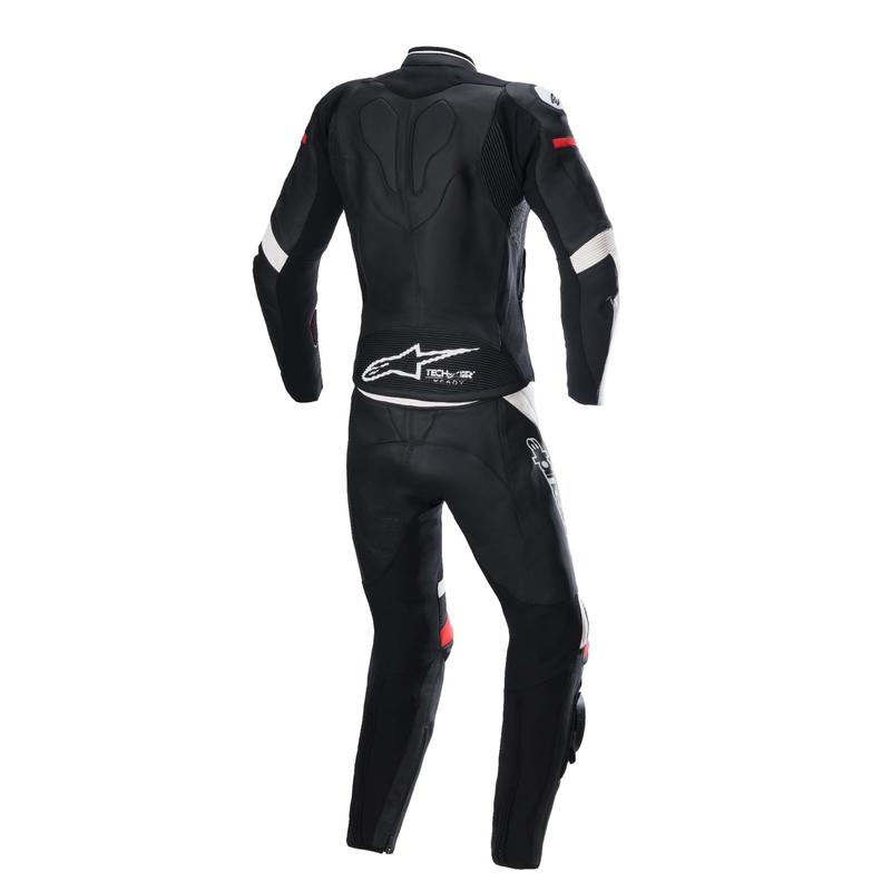 Alpinestars STELLA GP PLUS 2 ženska dvodelna usnjena motoristična obleka črno-belo-rdeča