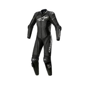 Alpinestars STELLA GP PLUS 2 ženska enodelna usnjena motoristična obleka črno-bela-metalno siva