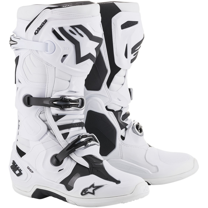 Motoristični škornji Alpinestars Tech 10 beli - II. kakovosti razprodaja