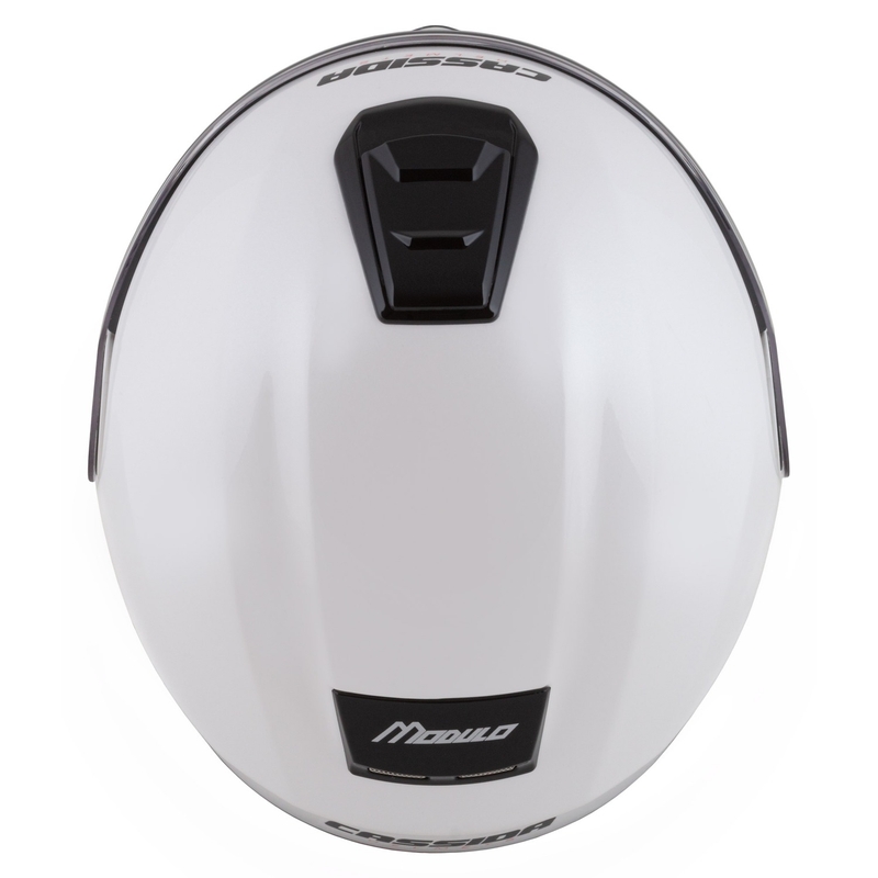 Cassida Modulo 2.1 Compass Flip Up motoristična čelada biserno bela-črna-rdeča-srebrna