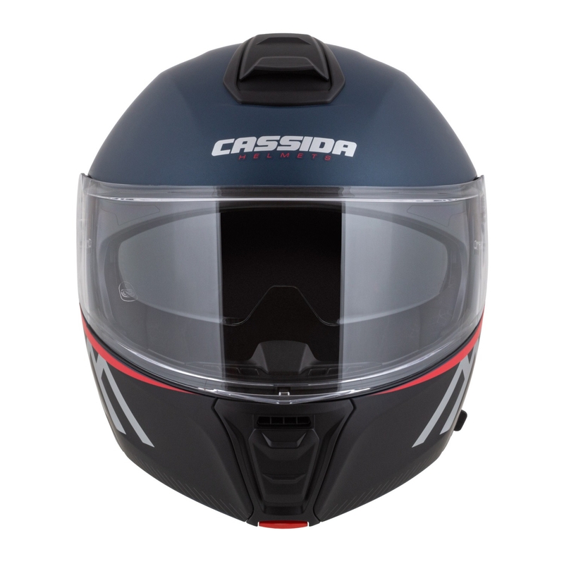 Motoristična čelada na preklop Cassida Modulo 2.1 Compass mat modra biserno-črno-rdeča