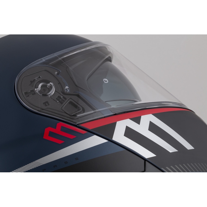 Motoristična čelada na preklop Cassida Modulo 2.1 Compass mat modra biserno-črno-rdeča