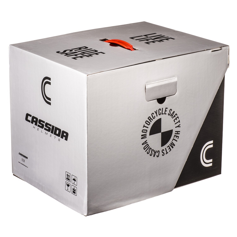 Motoristična čelada na preklop Cassida Modulo 2.1 Compass mat modra biserno-črno-rdeča