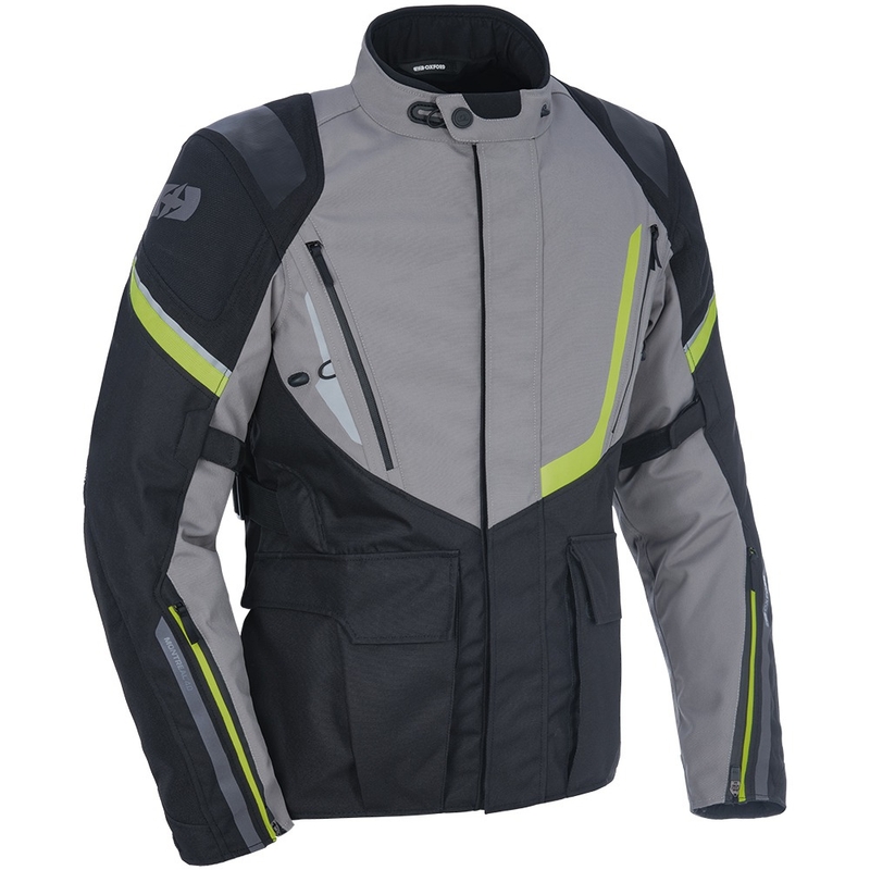 Oxford Montreal 4.0 DRY2DRY™ črno-siva-fluo rumena motoristična jakna