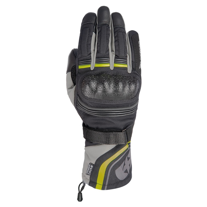 Motoristične rokavice Oxford Montreal 4.0 DRY2DRY™ Black-Grey-Fluo Yellow
