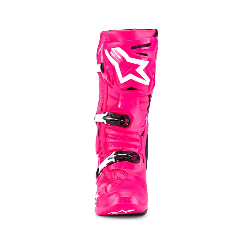Moto škornji Alpinestars Tech 10 roza-črno-beli