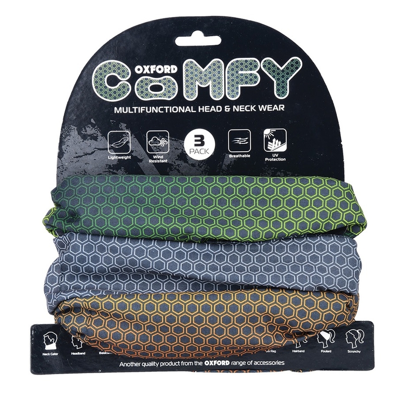 Večnamenski motoristični šali Oxford Comfy Narceous 3 kos
