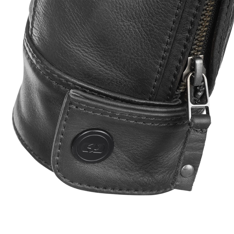 Usnjena motoristična jakna Oxford Route 73 2.0 črna