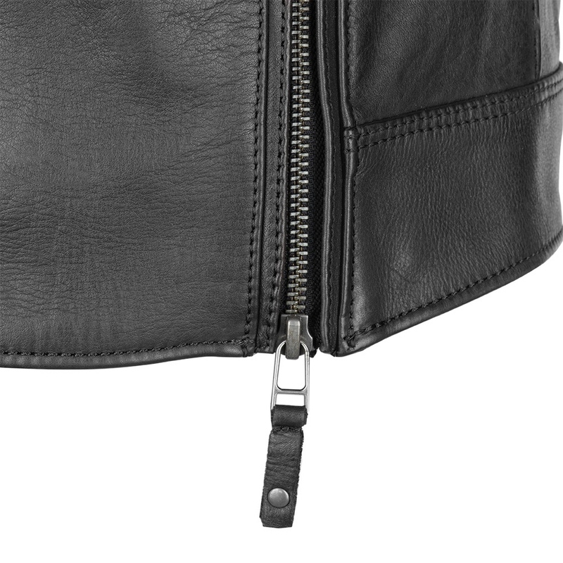 Usnjena motoristična jakna Oxford Route 73 2.0 črna