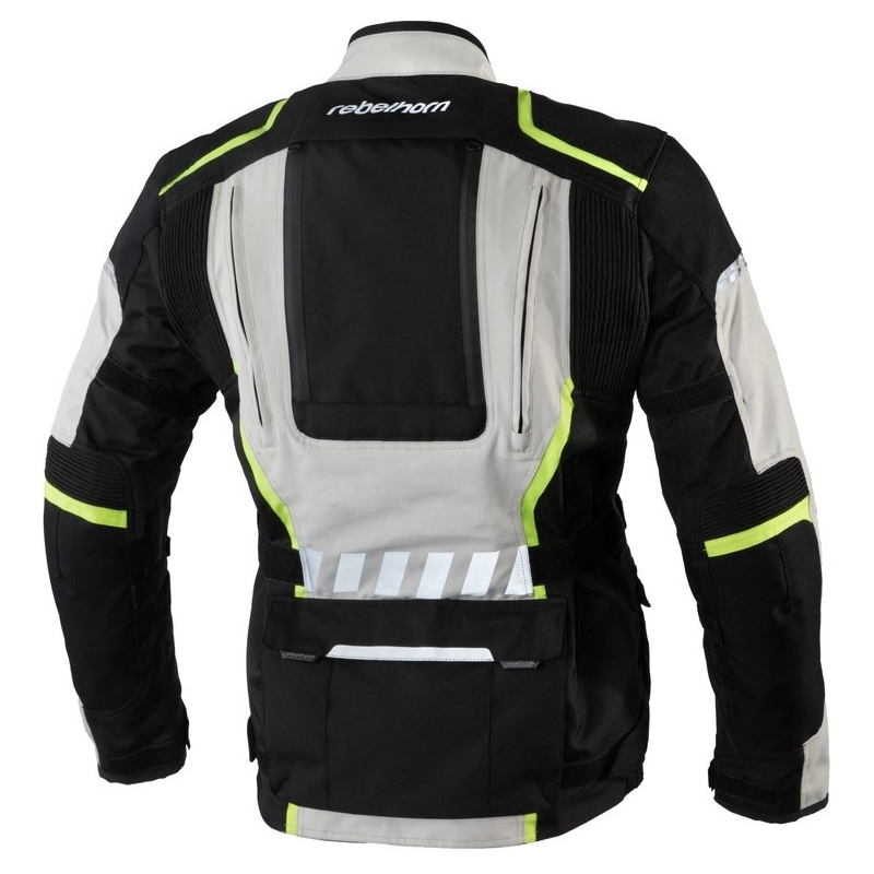 Moto jakna Rebelhorn Hiker II black-grey-fluo yellow razprodaja