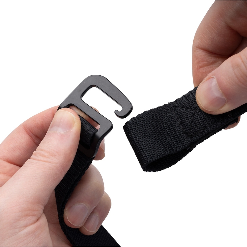 Trakovi za prtljago Oxford Atlas G-Hook 2 kosa črni 26mm x 2m