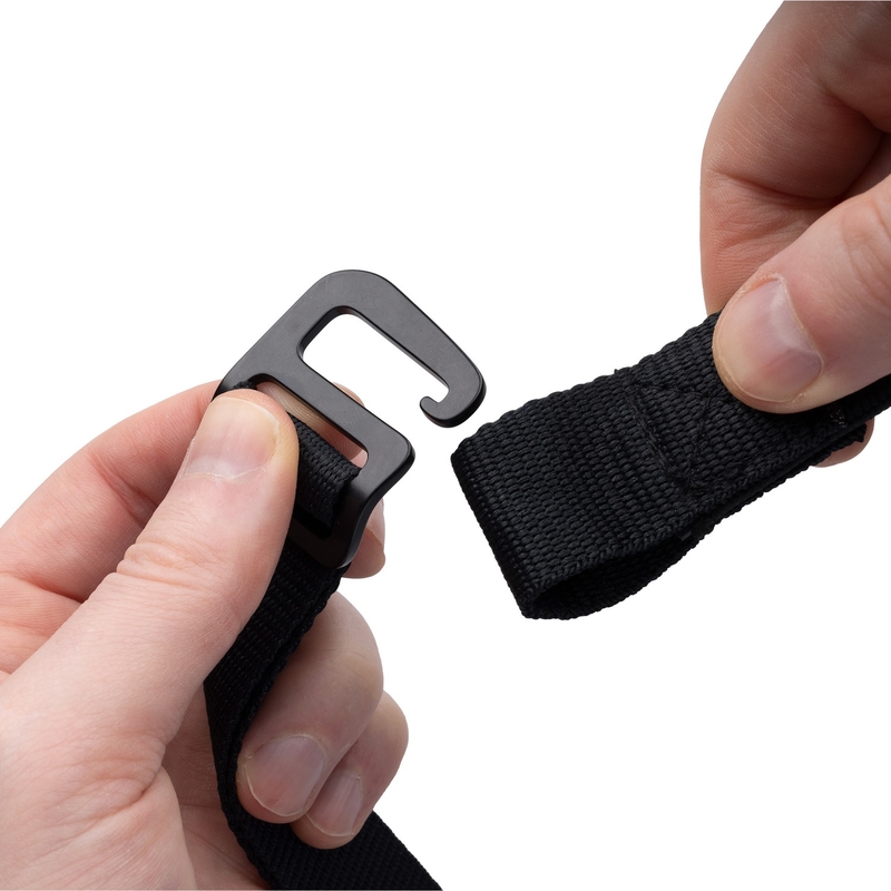 Trakovi za prtljago Oxford Atlas G-Hook 2 kosa črni 26mm x 1,2 m