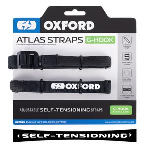 Trakovi za prtljago Oxford Atlas G-Hook 2 kosa črni 17 mm x 2 m