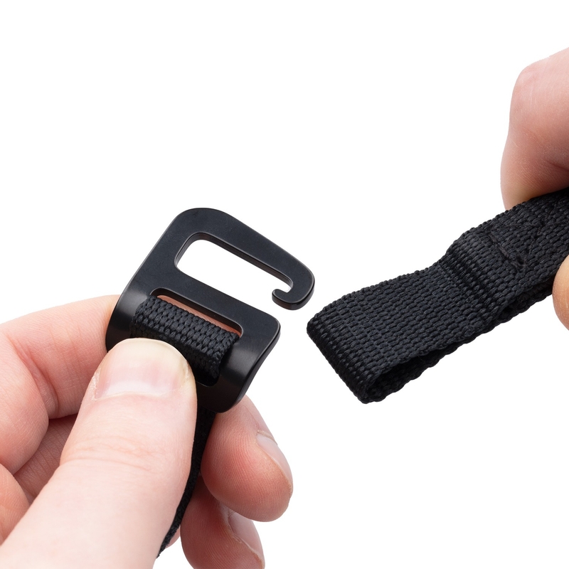 Trakovi za prtljago Oxford Atlas G-Hook 2 kosa črni 17 mm x 1,2 m