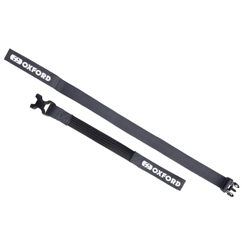 Trakovi za prtljago Oxford Atlas B-Clip 2 kom sivi 26 mm x 2 m
