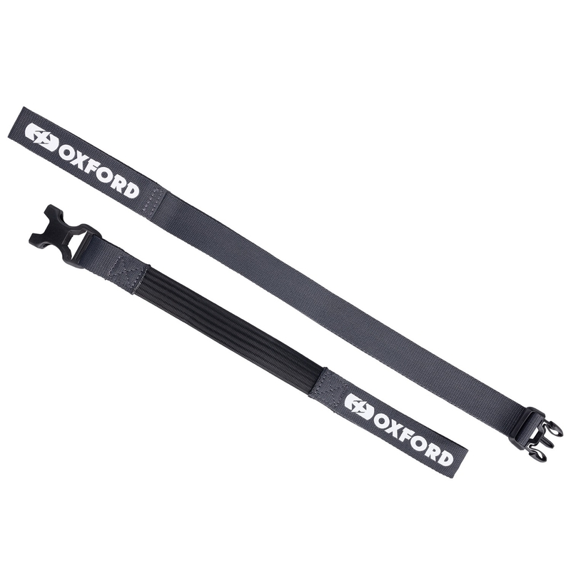 Trakovi za prtljago Oxford Atlas B-Clip 2 kosa sivi 26 mm x 1,2 m