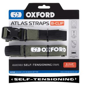 Trakovi za prtljago Oxford Atlas B-Clip 2 kosa zeleni 26 mm x 1,2 m