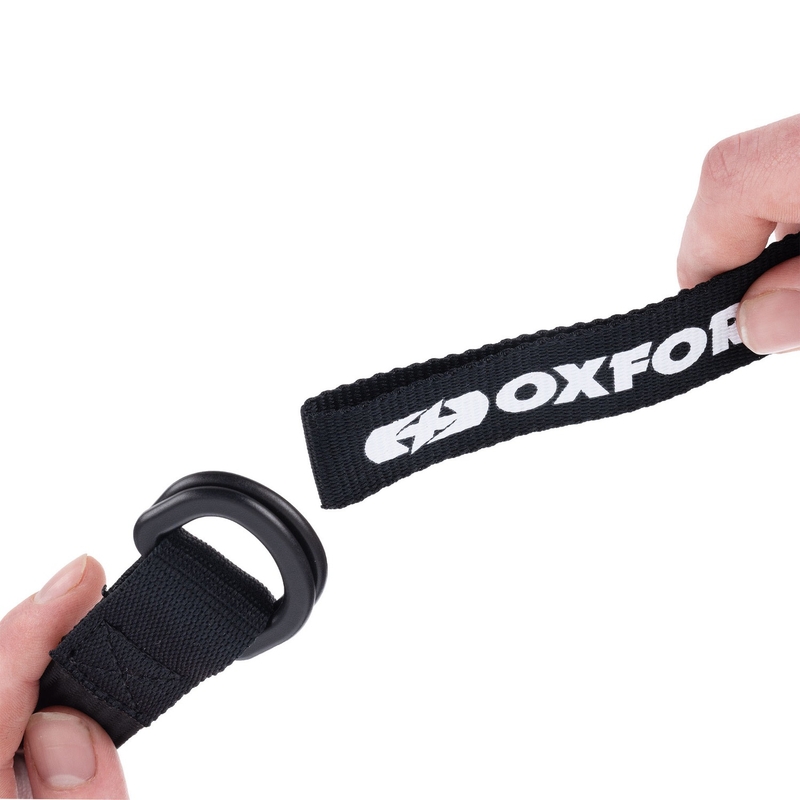 Trakovi za prtljago Oxford Atlas D-Ring 2 kosa črni 26 mm x 1,2 m