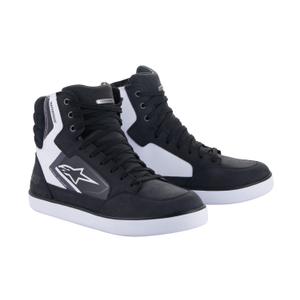 Črno-beli motoristični škornji Alpinestars J-6 Waterproof 2025