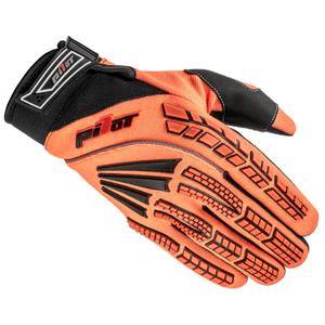 Otroške motokros rokavice Pilot Pioneer fluo oranžno-črne